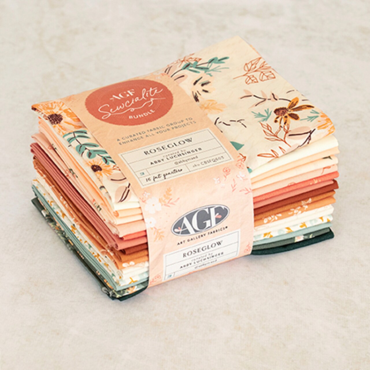 Sewcialites 16 Fat Quarter Bundle in Roseglow Art Gallery Fabrics