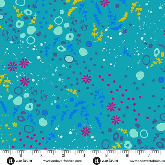 Sun Print 2026 Blue Alison Glass for Andover Fabrics