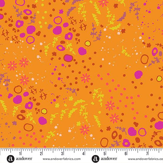 Sun Print 2026 Orange Alison Glass for Andover Fabrics