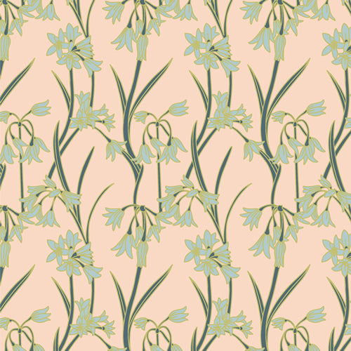 Leek Blossom Twilight by Katie O’Shea Art Gallery Fabric