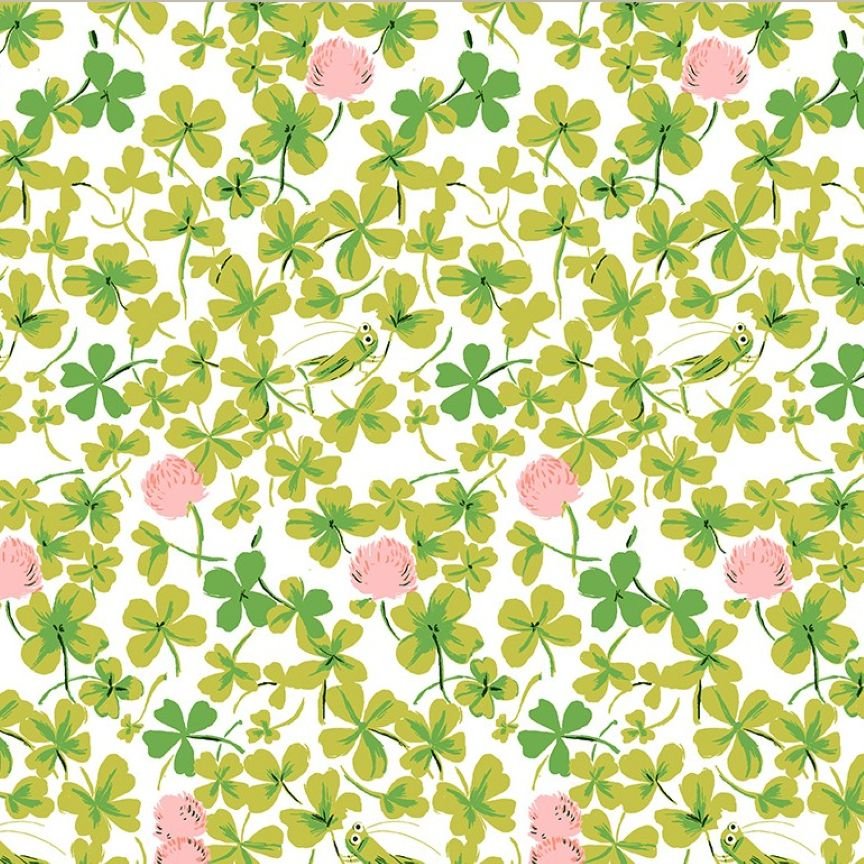 Studio Edit Cricket Clover Pink Heather Ross for Windham Fabric