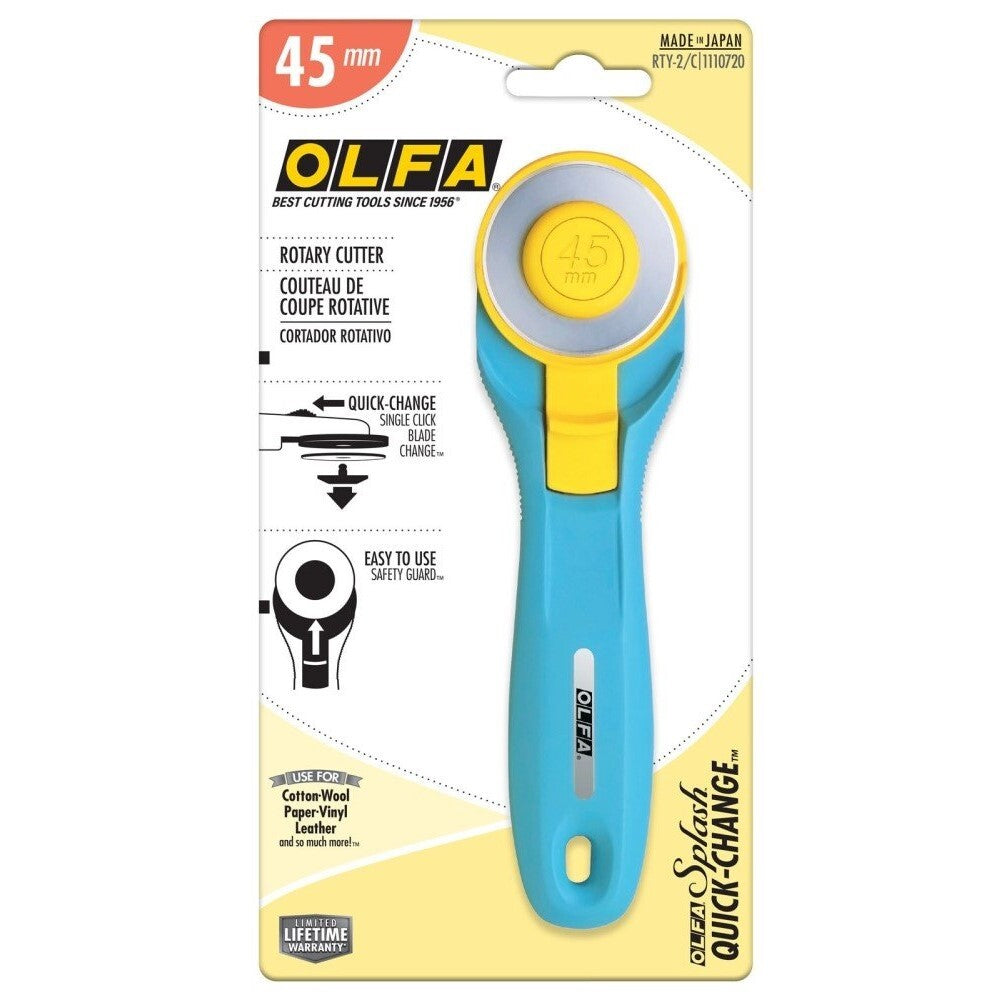 Rotary Cutter 45mm by Olfa Splash Aqua