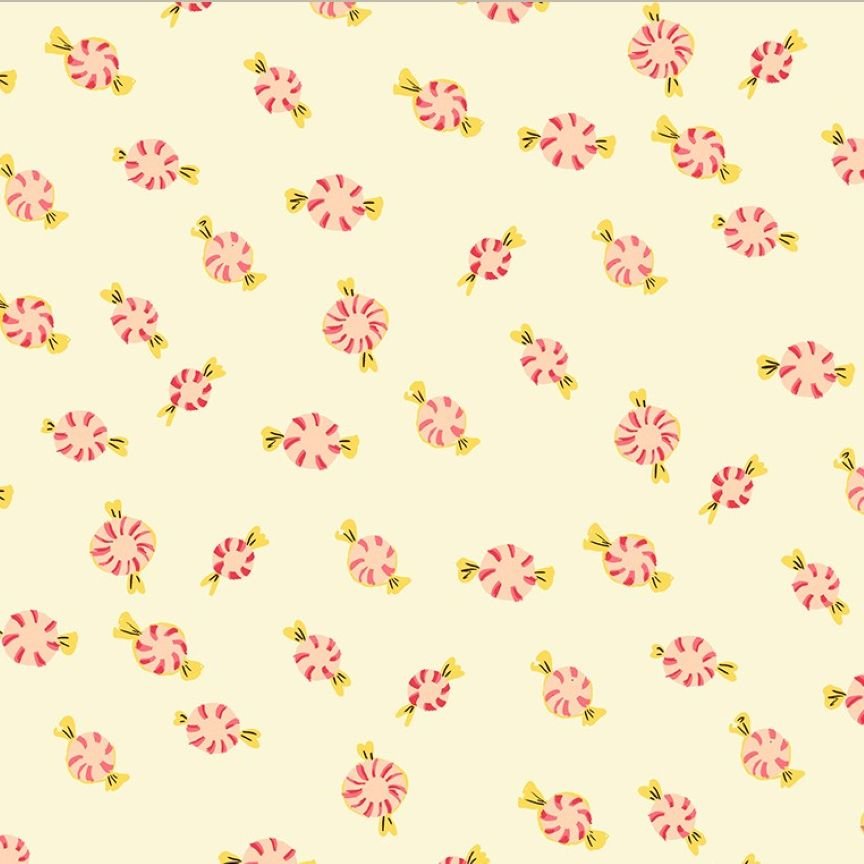 Studio Edit Butterflies Peppermint Candies Cream Heather Ross for Windham Fabric