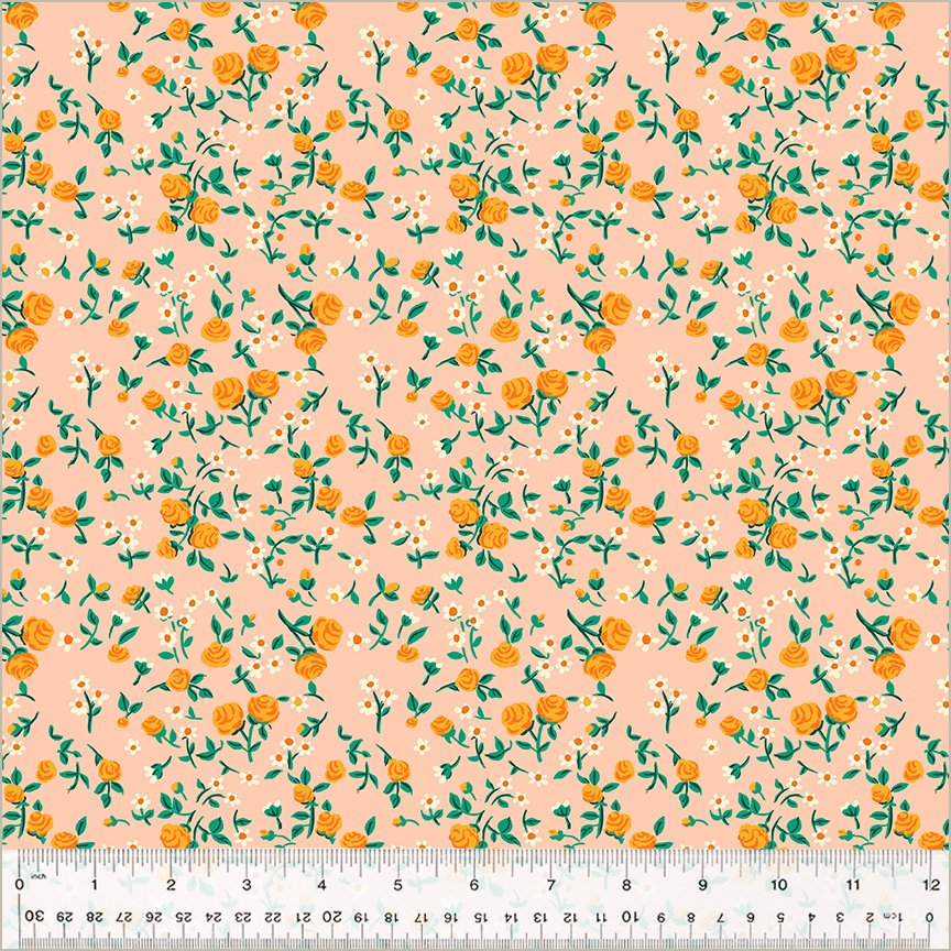 Heather Ross by Hand Mousy Floral Blush Heather Ross for Windham Fabric