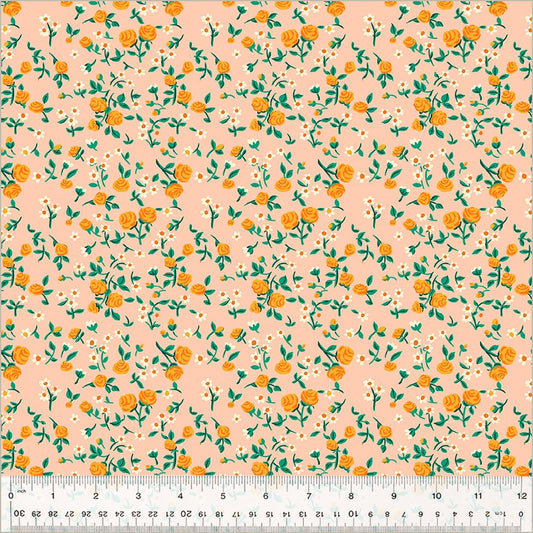 Heather Ross by Hand Mousy Floral Blush Heather Ross for Windham Fabric