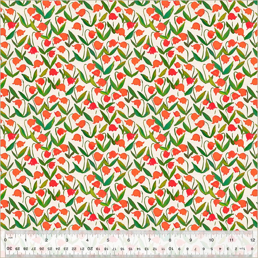 Heather Ross by Hand Essential Flowerbed in Cotton Heather Ross for Windham Fabric