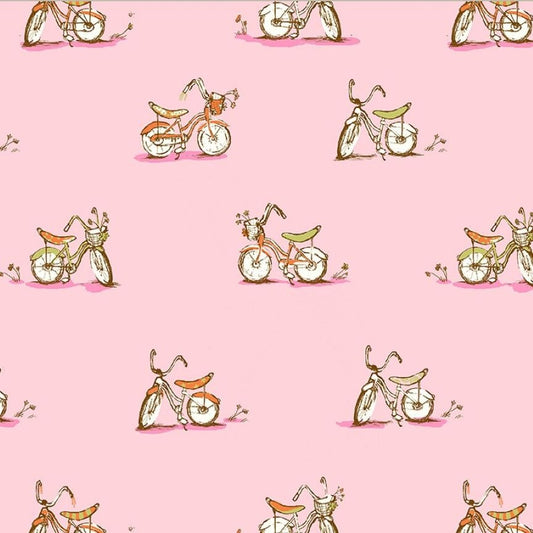 Studio Edit Dream Bike in Pink Heather Ross for Windham Fabric