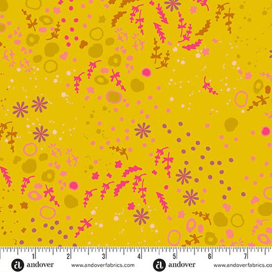 Sun Print 2026 Yellow Alison Glass for Andover Fabrics