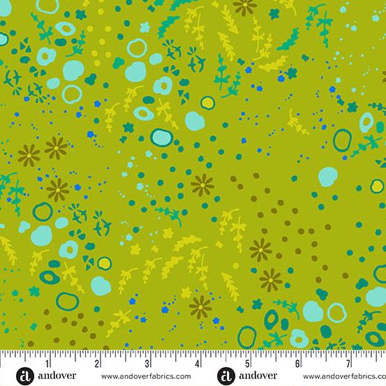 Sun Print 2026 Green Alison Glass for Andover Fabrics