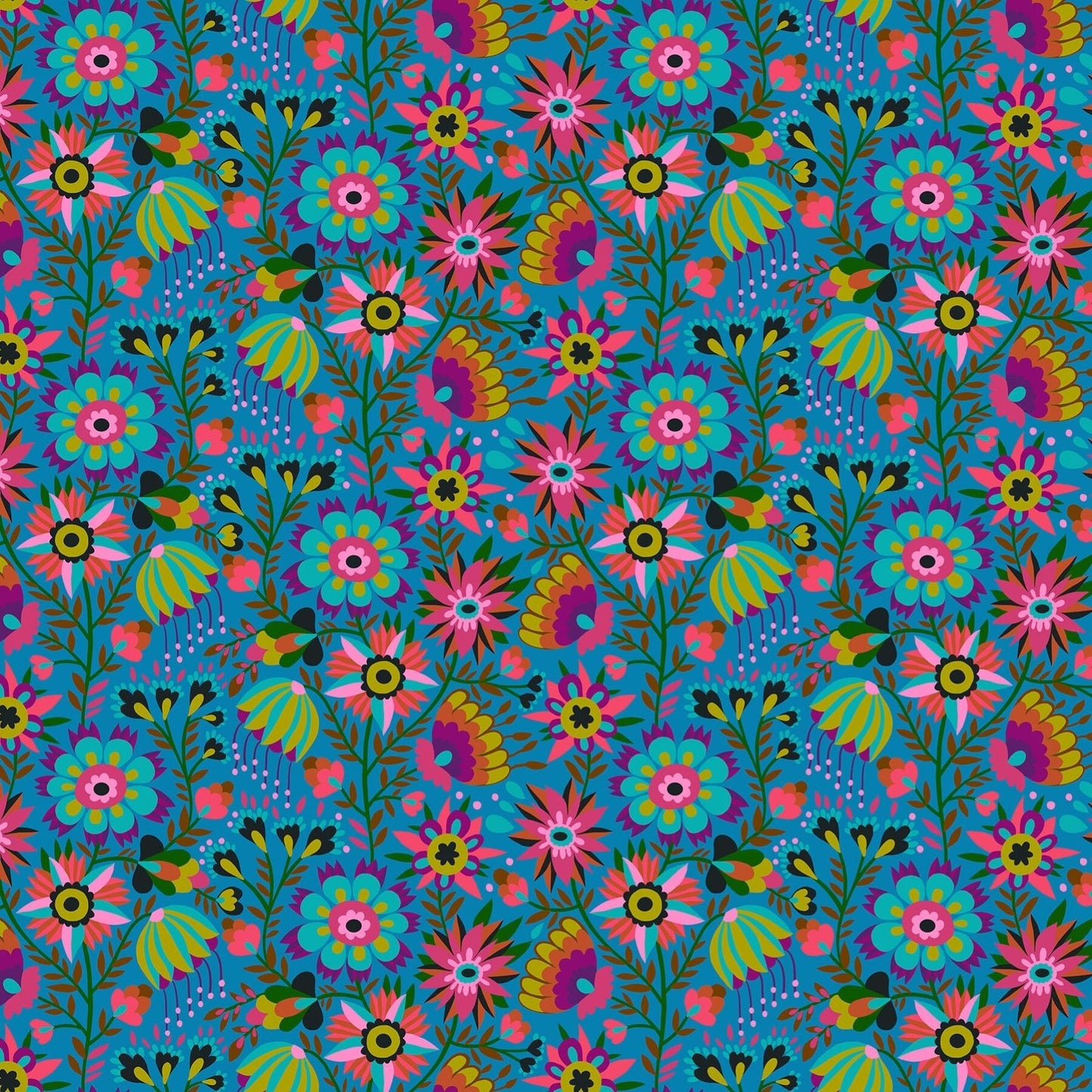 Allegory Charmed  Azul Anna Marie Textiles