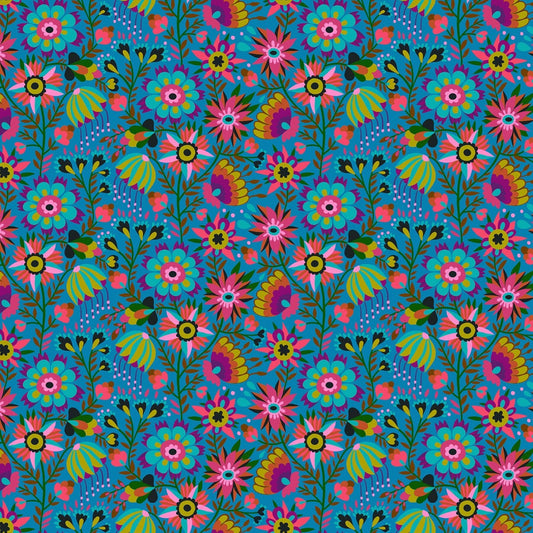 Allegory Charmed  Azul Anna Marie Textiles