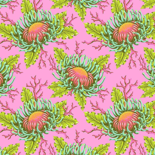 Floral Reef Friends & Anemones Coralline Tula Pink Fabric