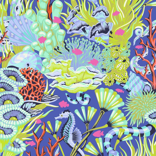 Floral Reef Reef What You Sew Marine Tula Pink Fabric