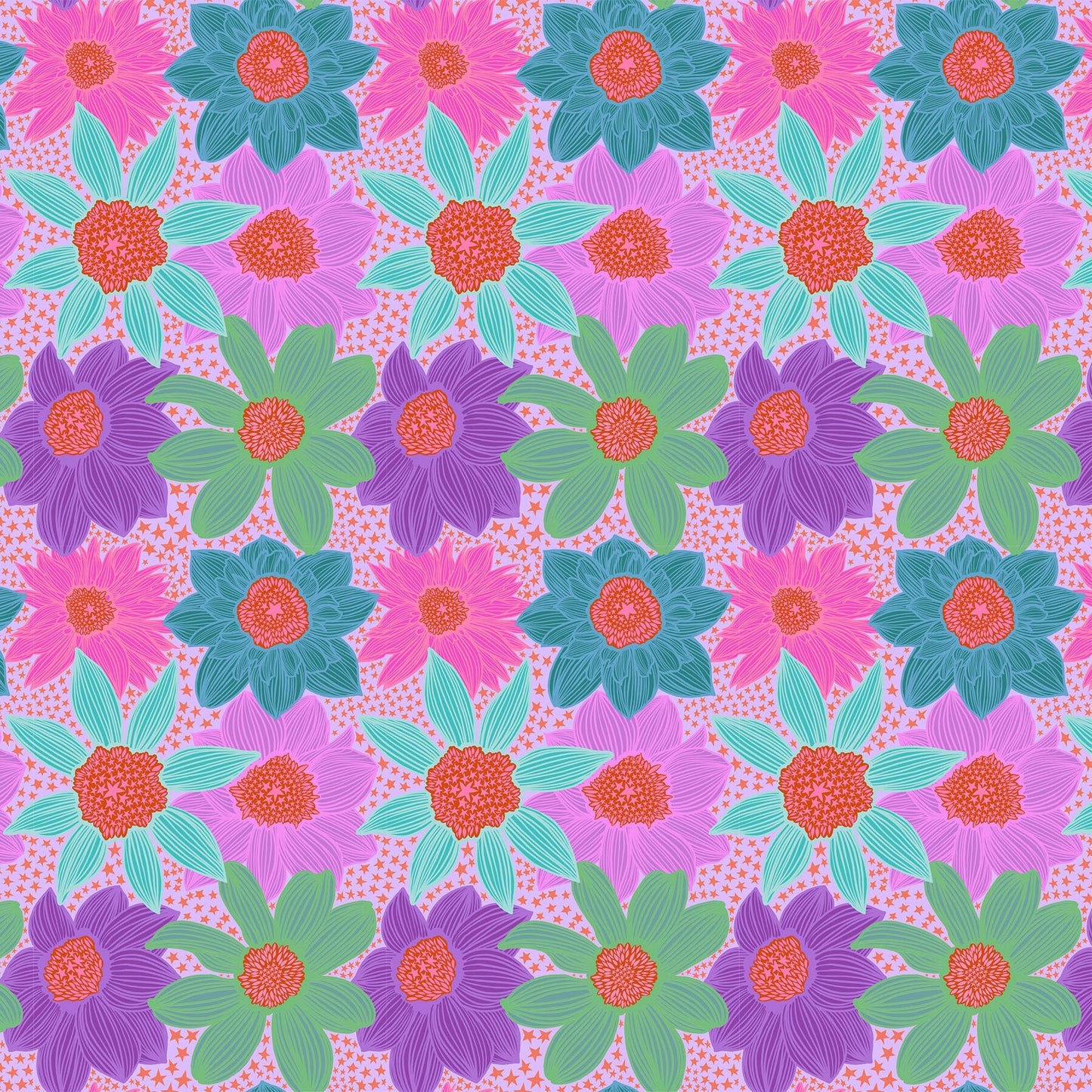 Jumpstart Stars and Stripes Lavender Anna Marie Textiles