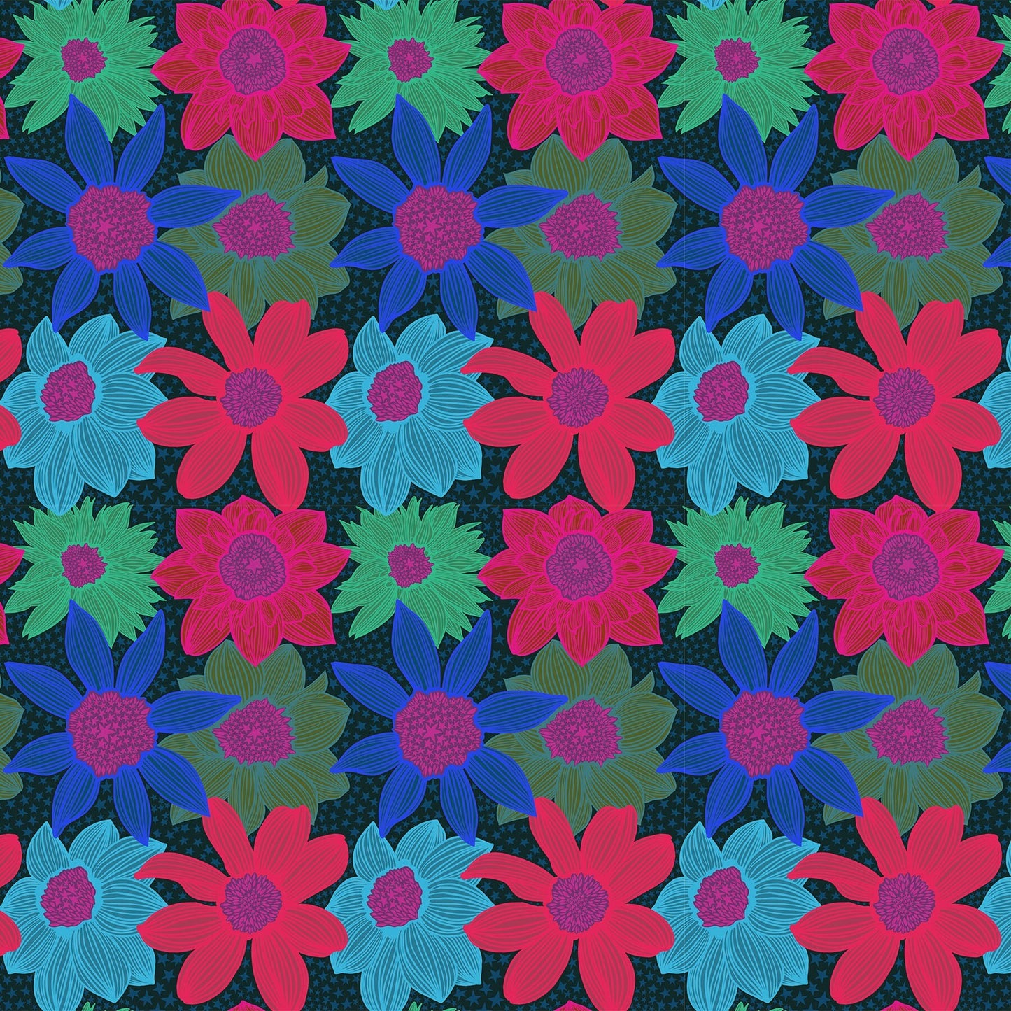 Jumpstart Stars and Stripes Navy Anna Marie Textiles