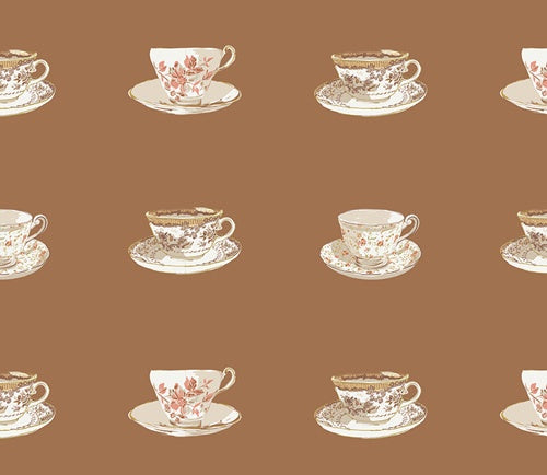 Cup of Tea Spruce Sharon Holland Art Gallery Fabric