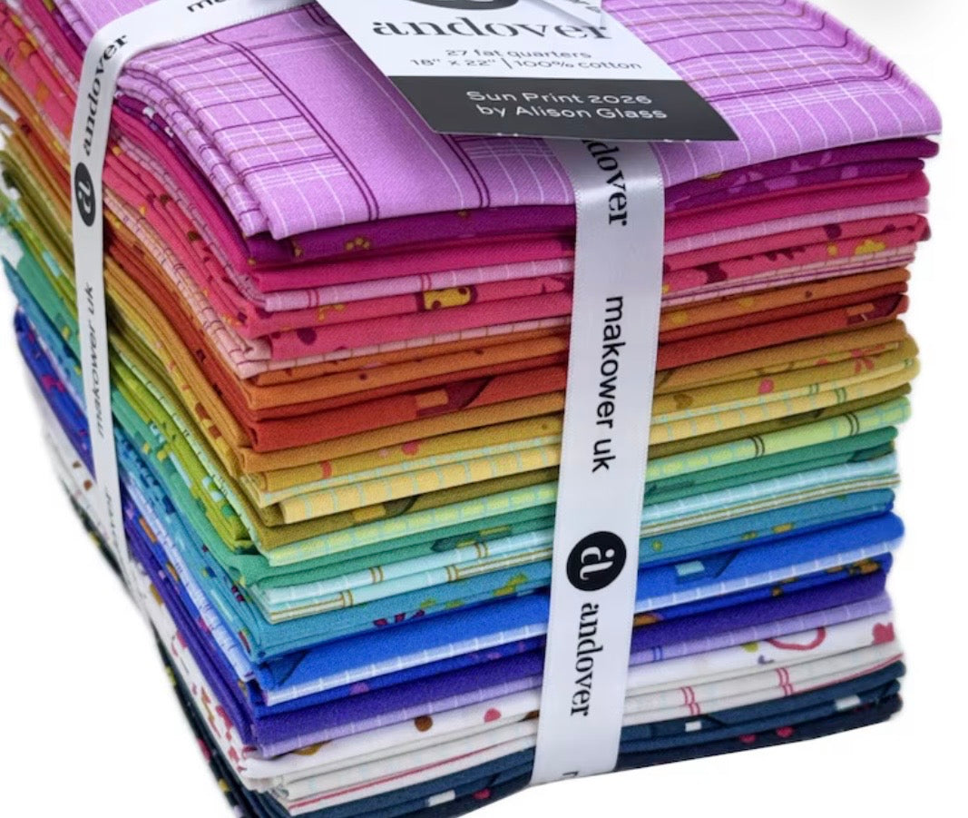 Sun Print fabric 27 fat quarter bundle Alison Glass for Andover Fabrics